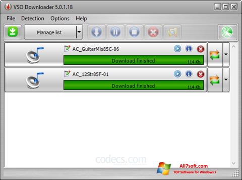 Skjermbilde VSO Downloader Windows 7