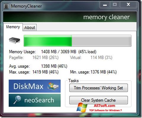 Skjermbilde Memory Cleaner Windows 7