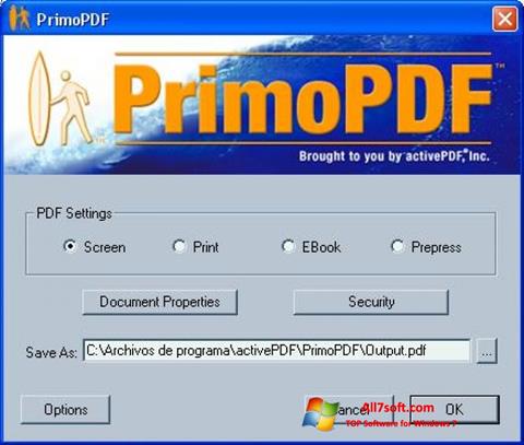 Skjermbilde PrimoPDF Windows 7