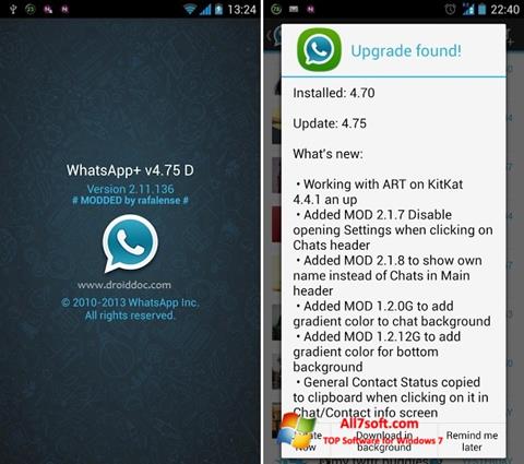 Skjermbilde WhatsApp Plus Windows 7