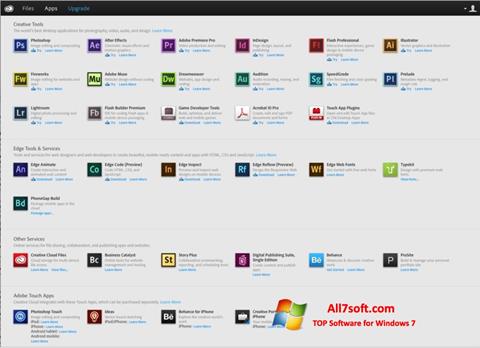 Skjermbilde Adobe Creative Cloud Windows 7