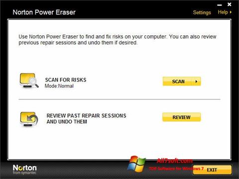 Skjermbilde Norton Power Eraser Windows 7
