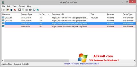 Skjermbilde VideoCacheView Windows 7