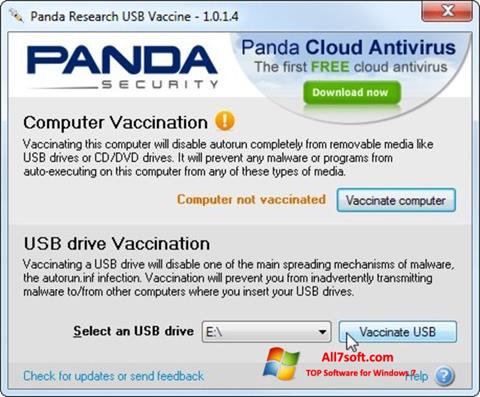 Skjermbilde Panda USB Vaccine Windows 7