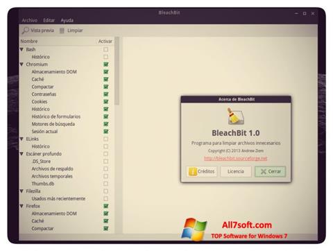 Skjermbilde BleachBit Windows 7