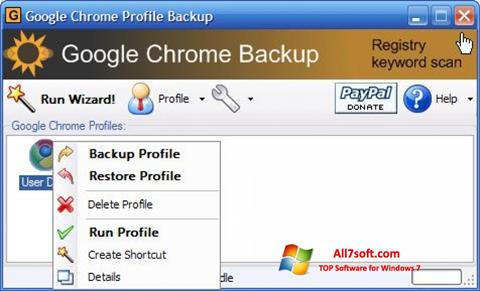 Skjermbilde Google Chrome Backup Windows 7