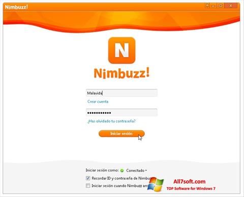 Skjermbilde Nimbuzz Windows 7