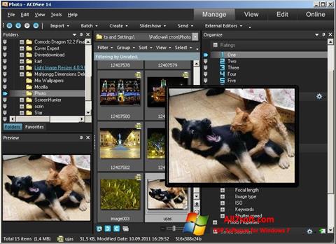 Skjermbilde ACDSee Photo Manager Windows 7