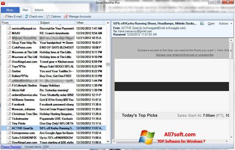 Skjermbilde Gmail Notifier Windows 7