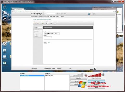 Skjermbilde Open Broadcaster Software Windows 7