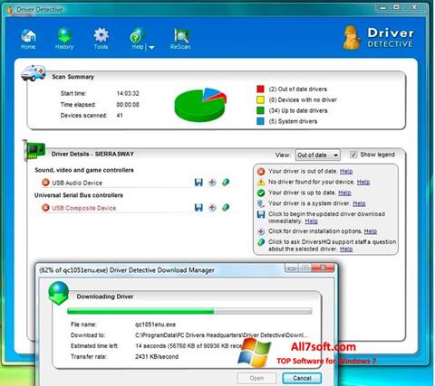 Skjermbilde Driver Detective Windows 7