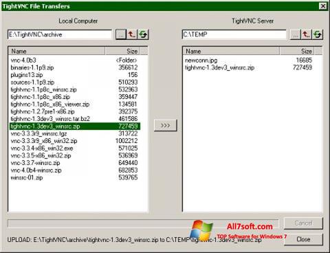 Skjermbilde TightVNC Windows 7