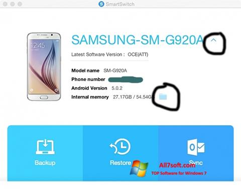 Skjermbilde Samsung Smart Switch Windows 7