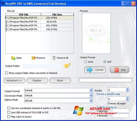 Skjermbilde PDF to DWG Converter Windows 7