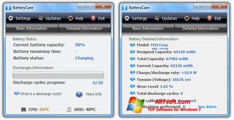 Skjermbilde BatteryCare Windows 7