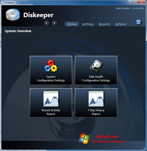 Skjermbilde Diskeeper Windows 7