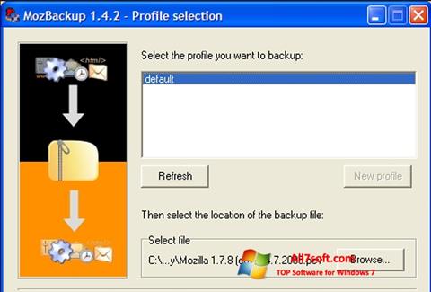 Skjermbilde MozBackup Windows 7