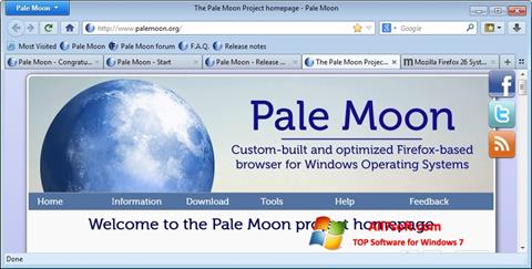 Skjermbilde Pale Moon Windows 7