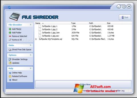 Skjermbilde File Shredder Windows 7