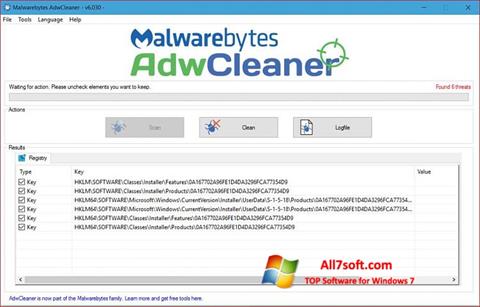 Skjermbilde AdwCleaner Windows 7