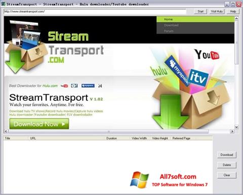 Skjermbilde StreamTransport Windows 7